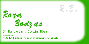 roza bodzas business card
